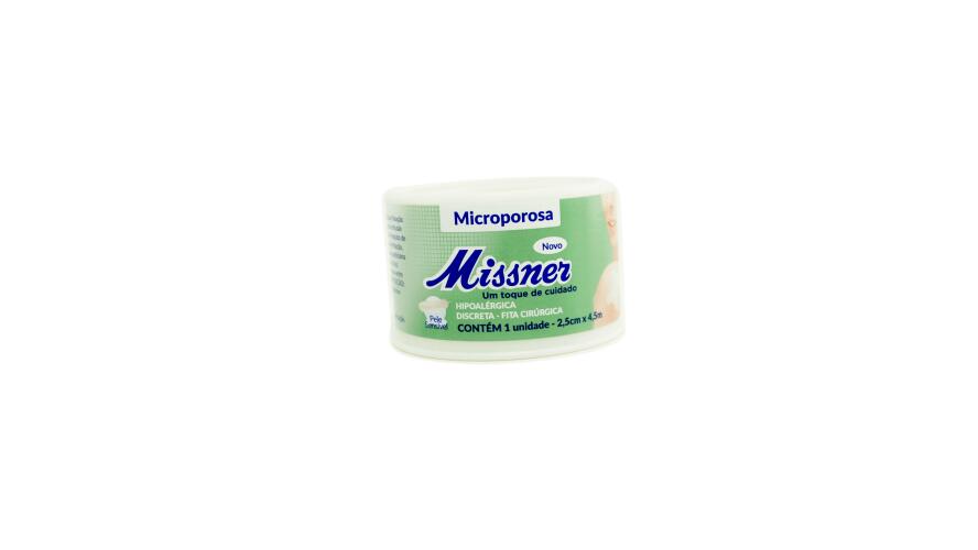MISSNER FITA MICROP. BRANCA 2,5 CM X 4,5 M