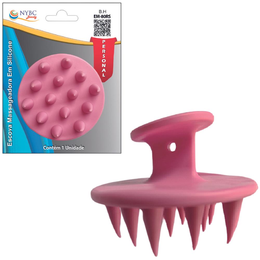 NYBC ESCOVA MASS. DE SILICONE ROSA