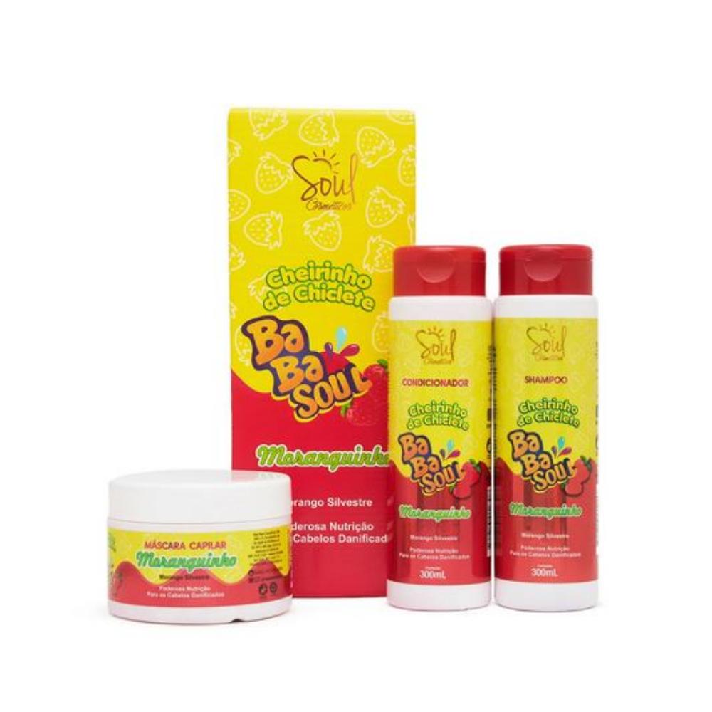 SOUL BABASOUL KIT CAPILAR MORANGUINHO 3 P...