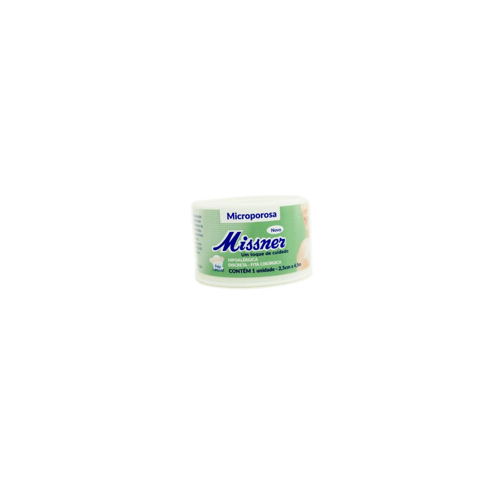 MISSNER FITA MICROP. BRANCA 2,5 CM X 4,5 M