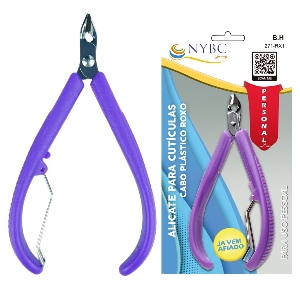 NYBC ALICATE CUTICULA CABO PLAST. ROXO